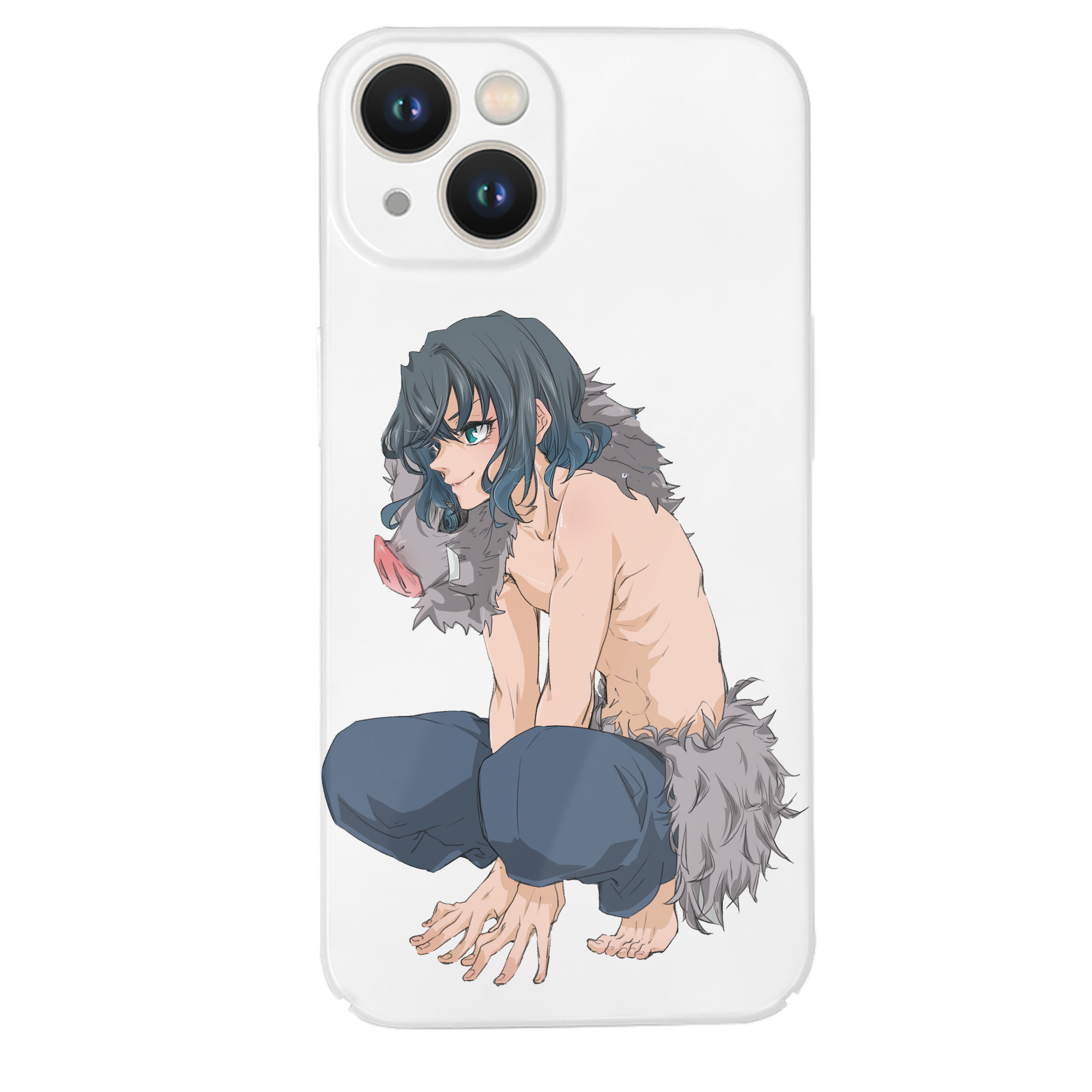 （画像用） 鬼滅の刃（きめつのやいば）嘴平 伊之助／はしびら いのすけ Hashibira Inosuke 【iPhone 14シリーズ対応】ハードケース